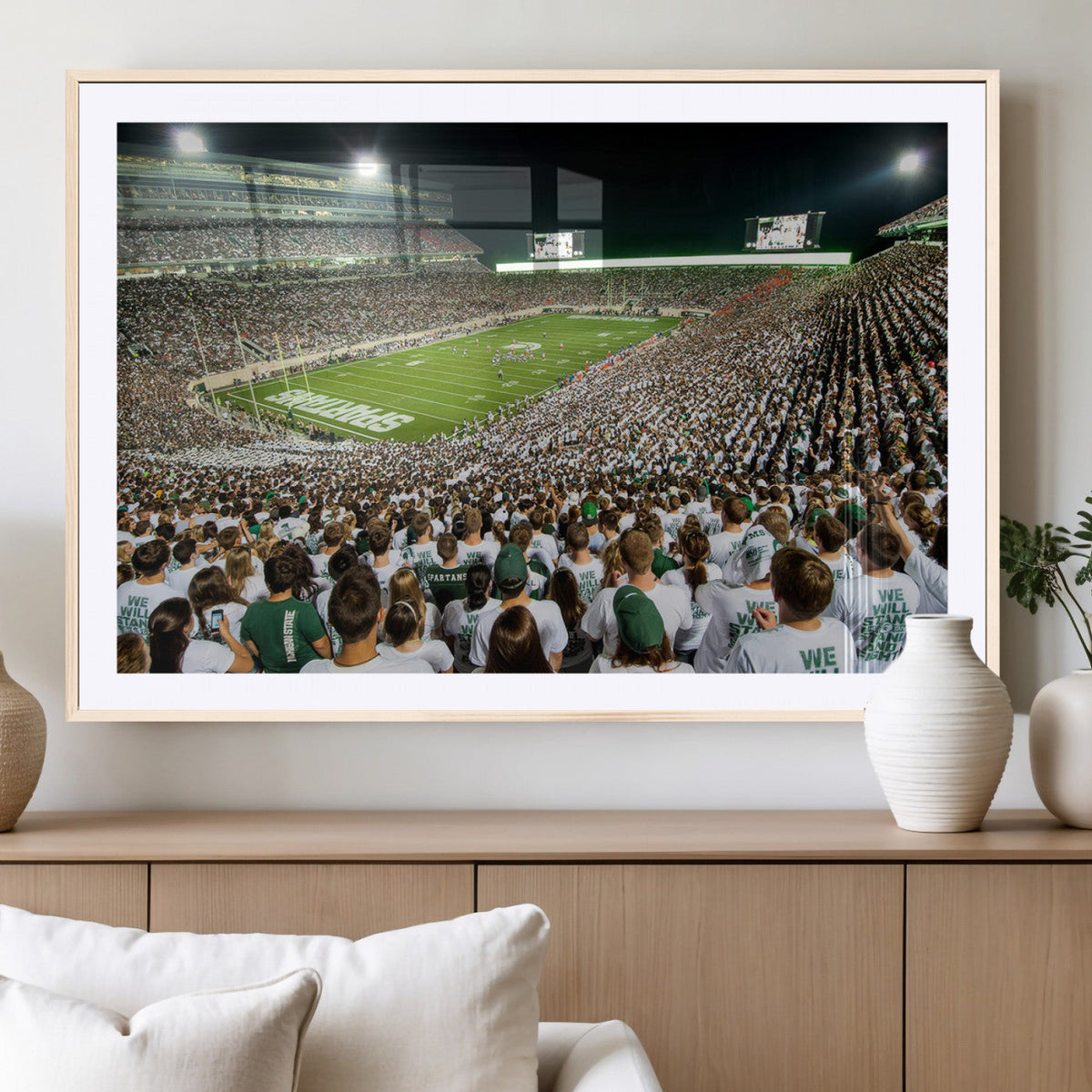 Michigan State Spartans Football Canvas Print - East Lansing
