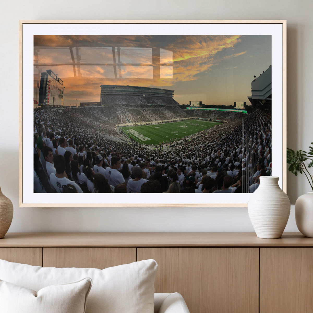 Michigan State Spartans Football Team Print - East Lansing