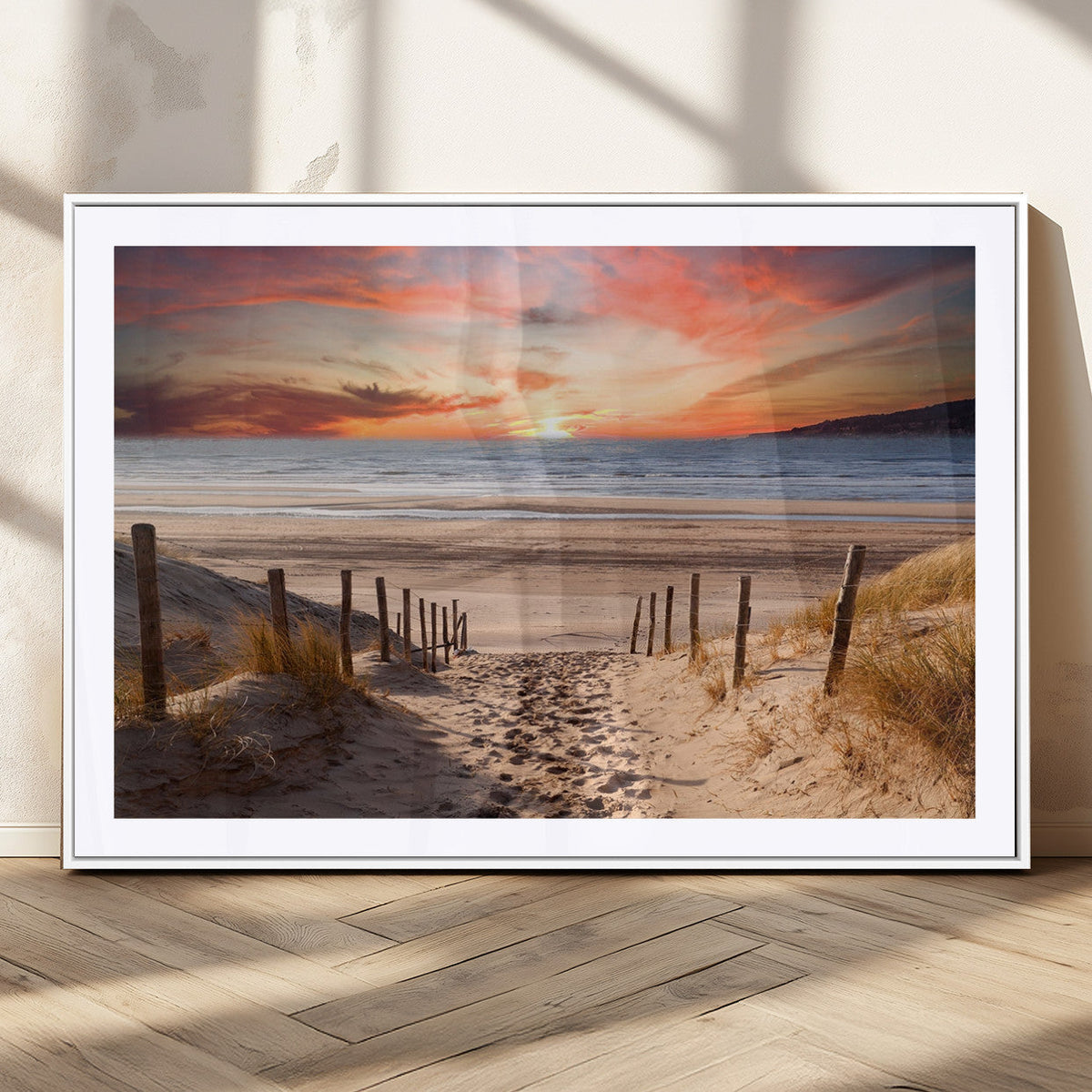 Sunset on the Sea Wall Art Canvas Print
