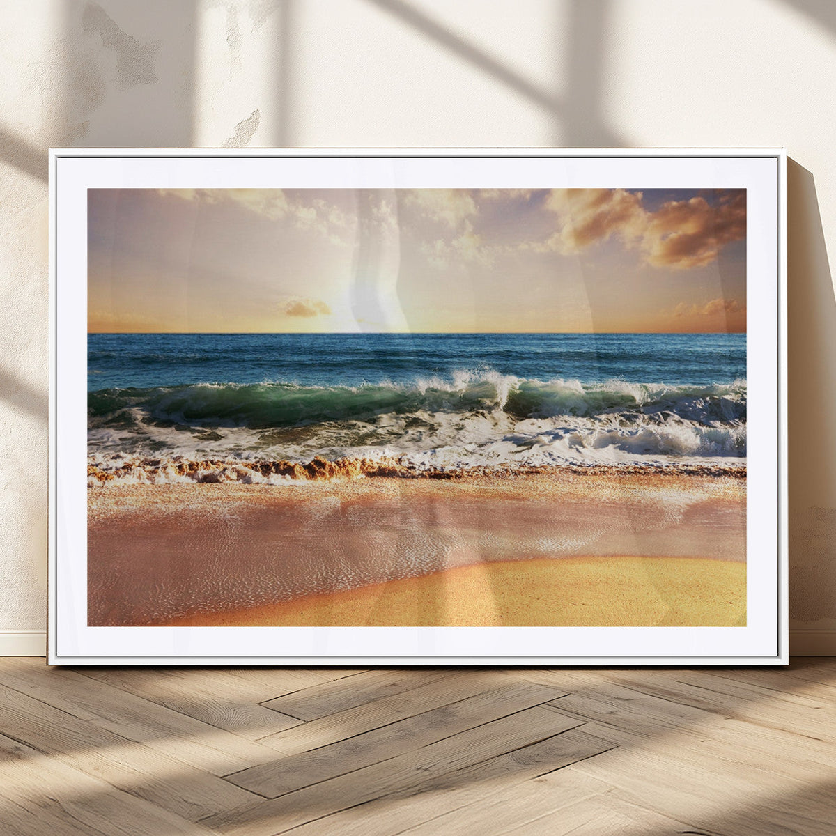 Serene Beach Path Canvas Art, Giclee Canvas Print with