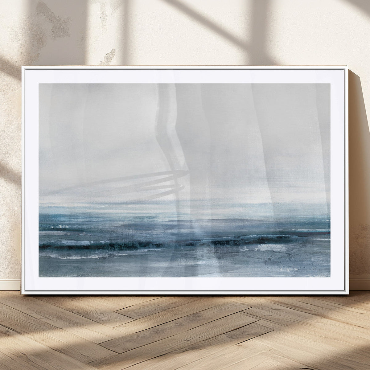 Blue Ocean Abstract Artwork Wall Art Canvas Print