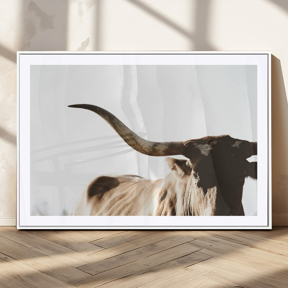 Texas Longhorn Wall Art Canvas Print | 3-Panel Large