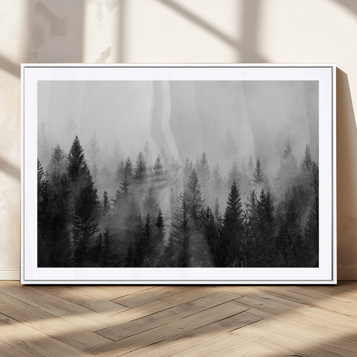 Fogy Forest Canvas Wall Art Print - Mountain Wall Art with