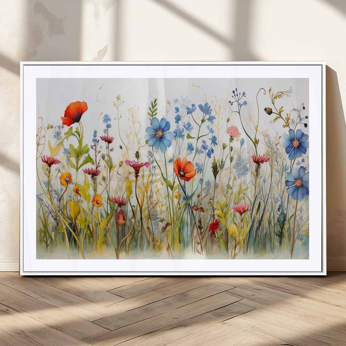 Colorful Wildflower Canvas Wall Art - Vibrant Floral