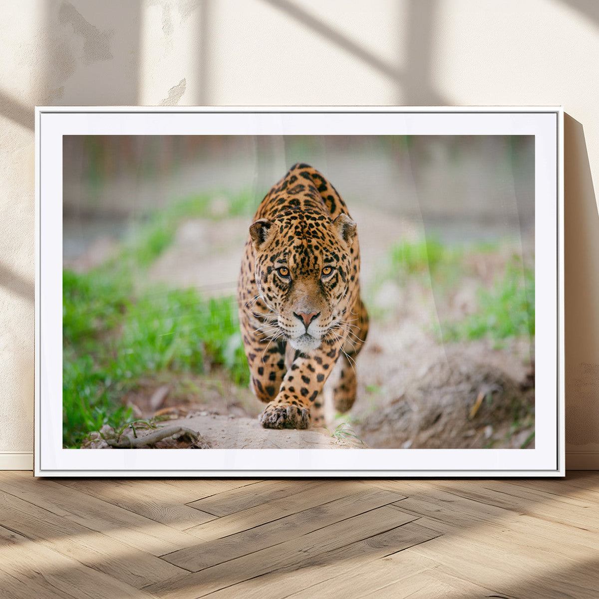 Leopard on the Prowl - Stunning Large Framed Leopard Wall