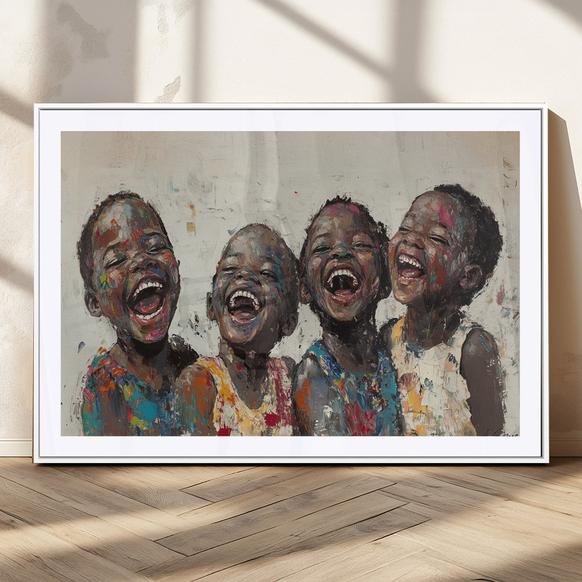 Shai Yossef Print - Joyful Childhood Canvas Wall Art -