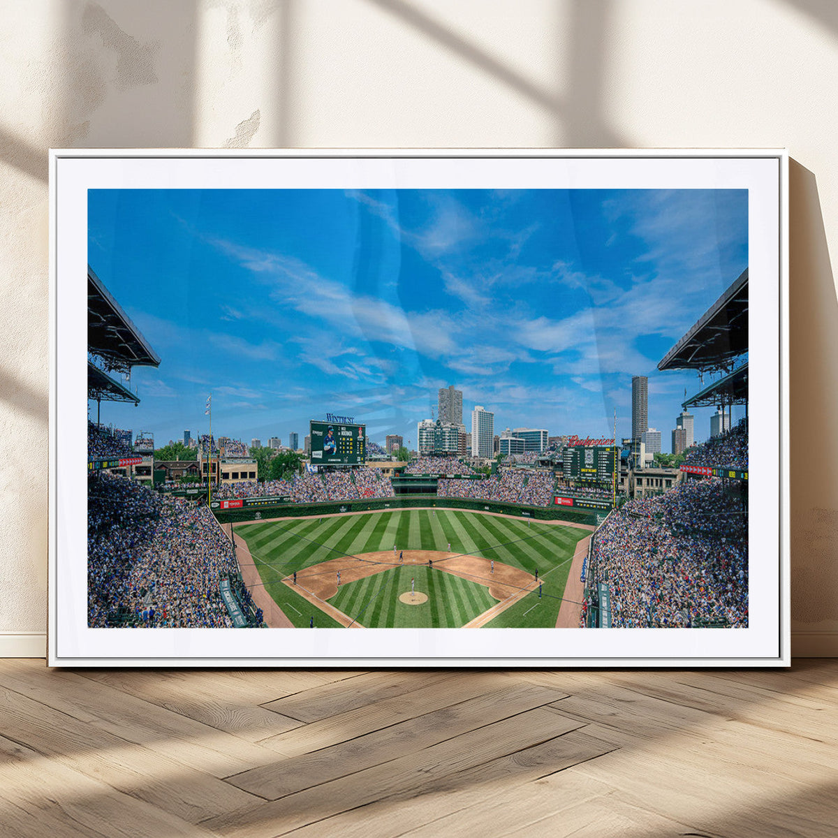 Wrigley Field Chicago Cubs Panoramic Art Multi-Piece Canvas