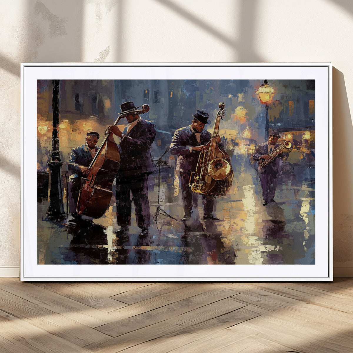 Afro Abstract Jazz Music Wall Art Canvas Print – Colorful