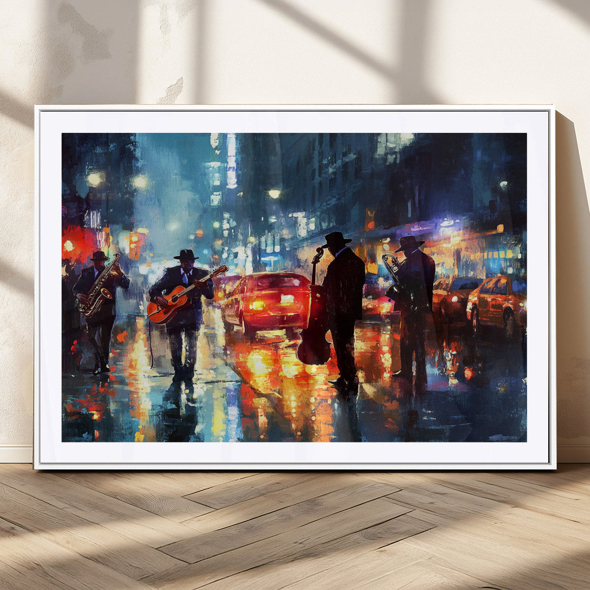 African American Jazz Canvas Wall Art Print – Abstract Music