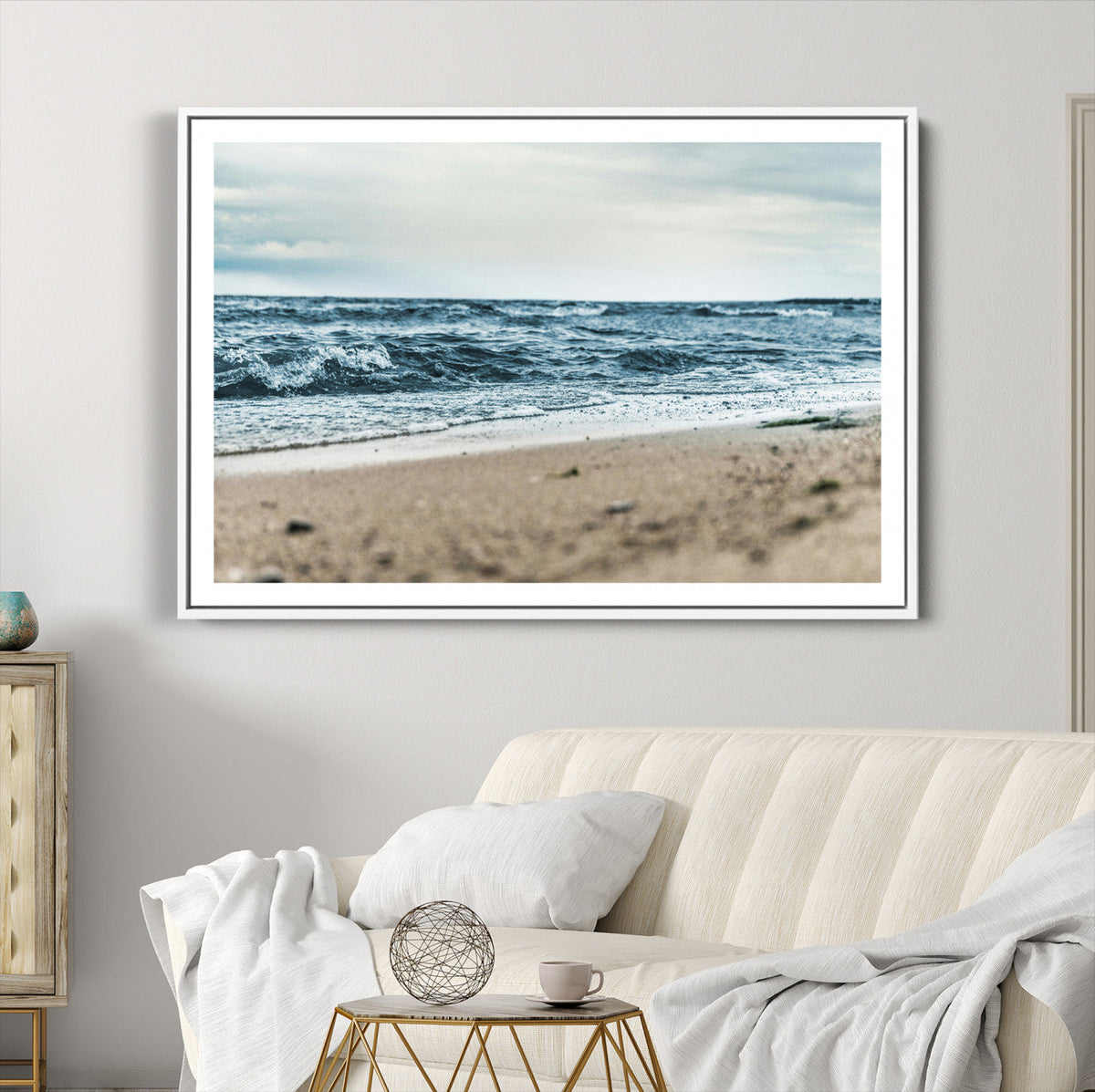 Ocean Wall Art Canvas Print – Moody Coastal Seascape Scene