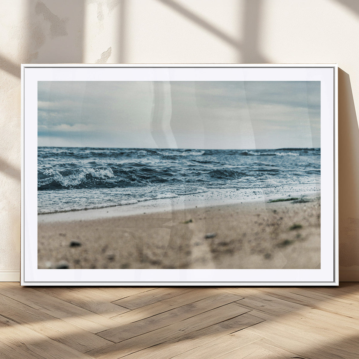 Ocean Wall Art Canvas Print – Framed Moody Seascape Coastal