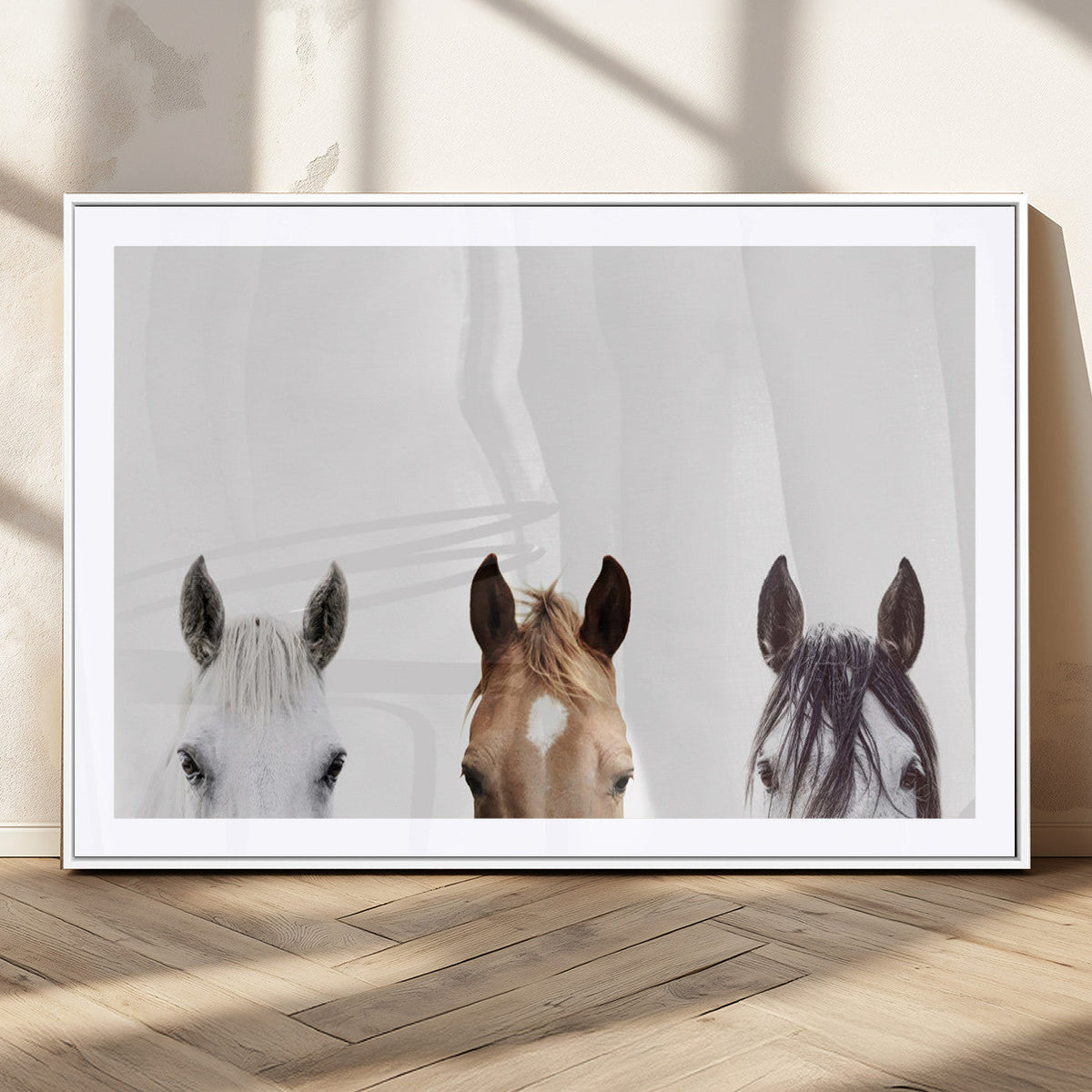 Horse Prints Set, Set of 3 Horse Wall Art, Horses Portraits,