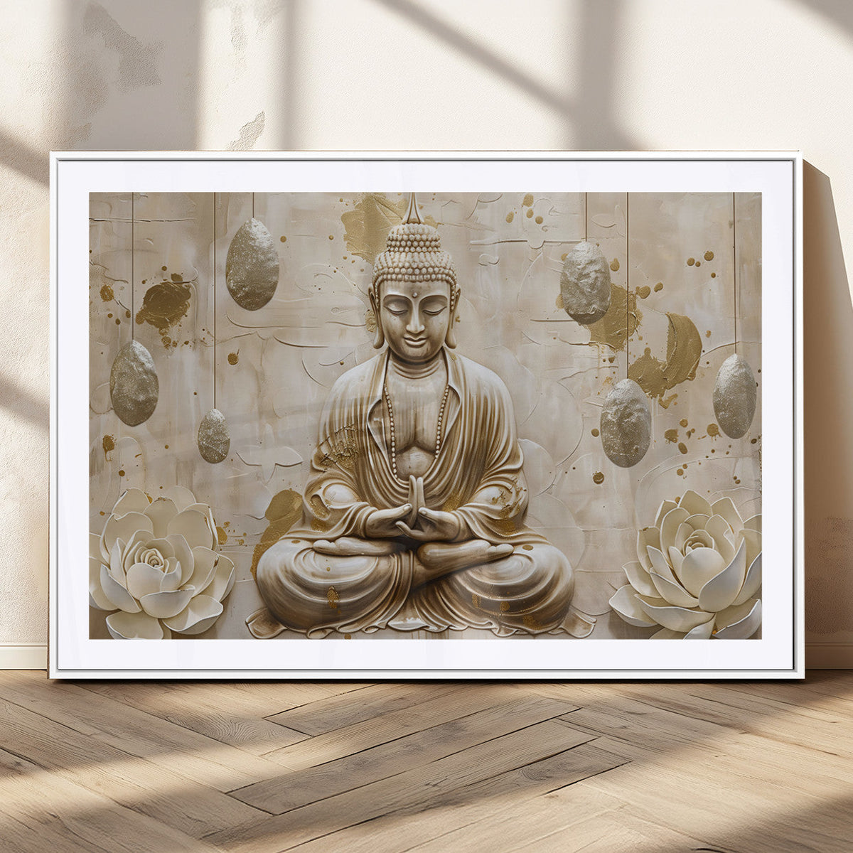 Serene Buddha Wall Art | Yoga Room Decor and Meditation Wall