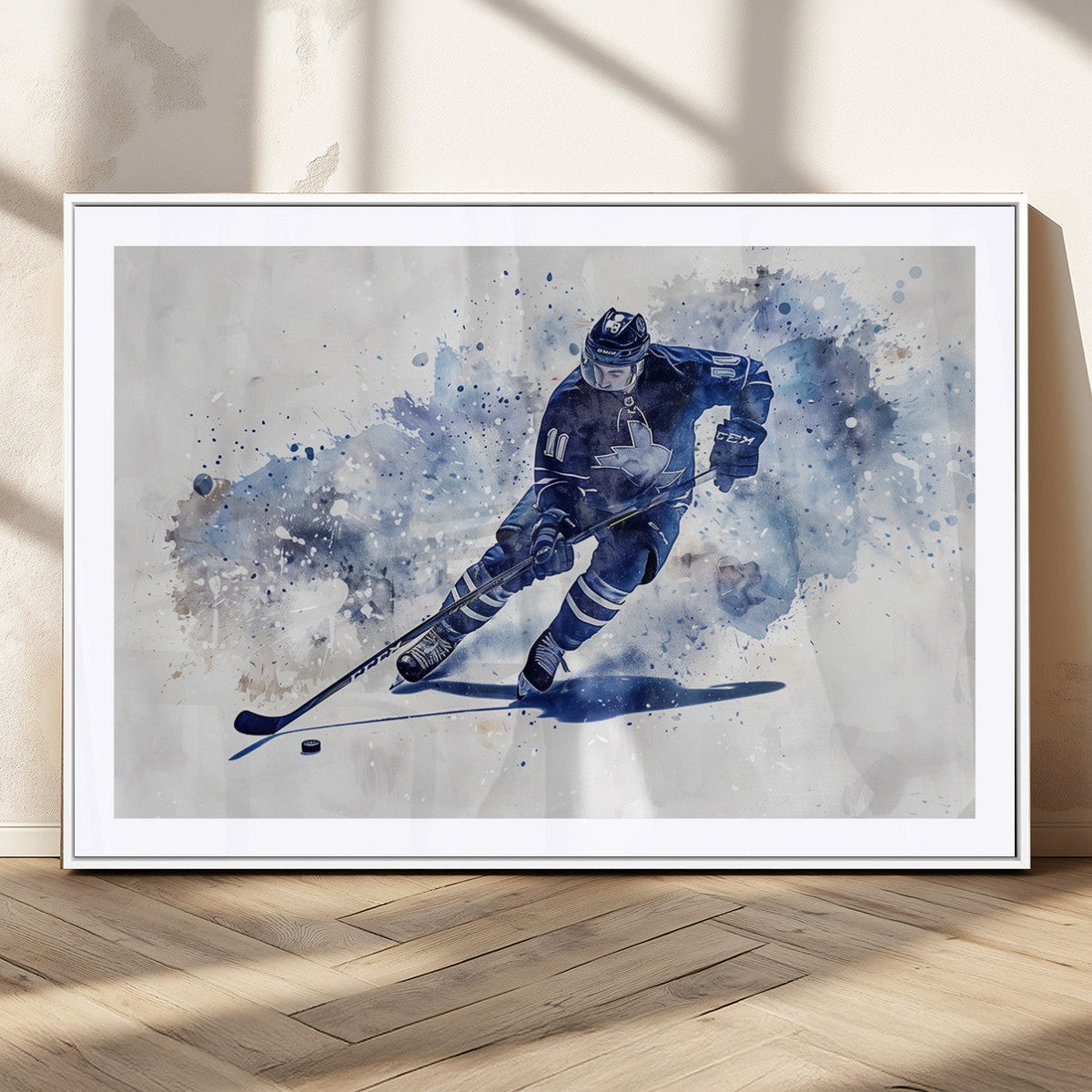 Hockey Player Wall Art Canvas Print - Sports-Inspired