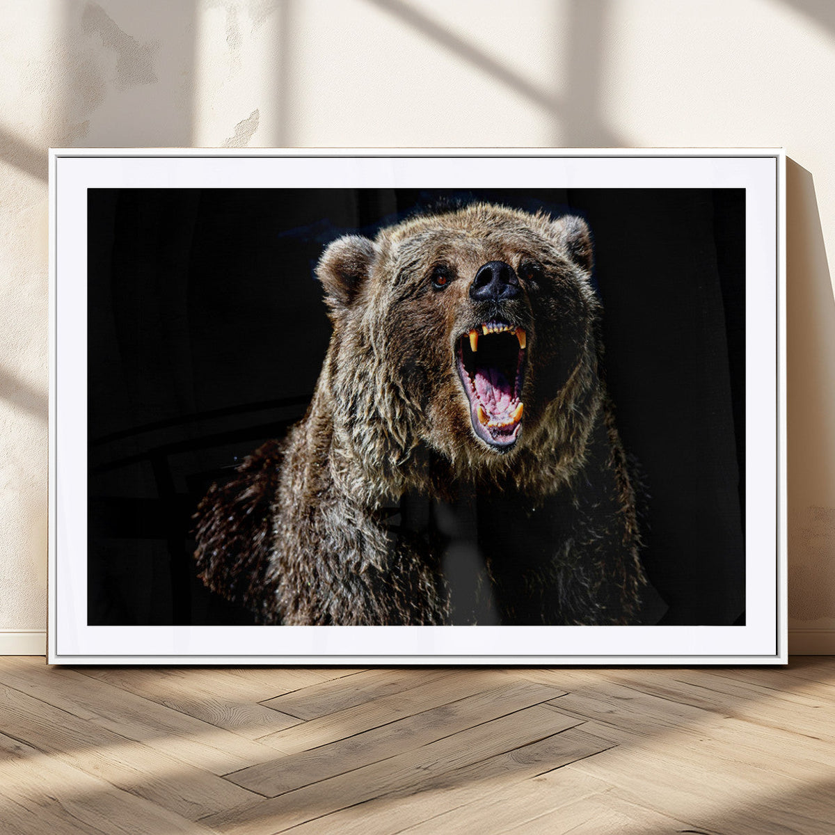 Grizzly Bear Canvas Print | Wildlife Wall Art for Cabin