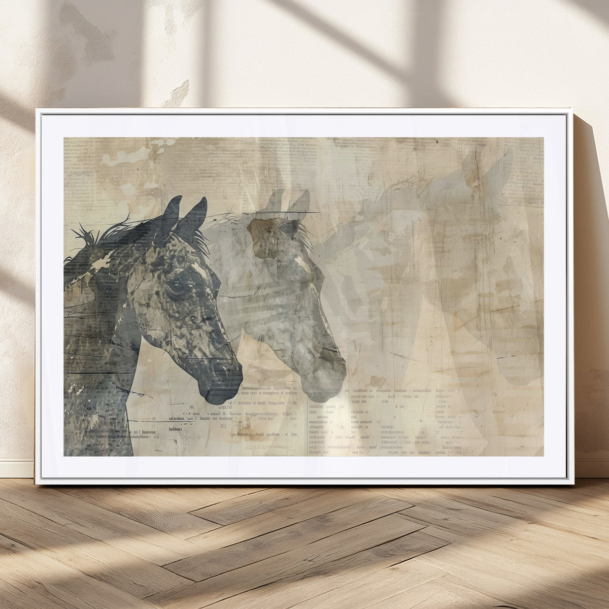 Abstract Horse Canvas Print | Modern Farmhouse Wall Art |