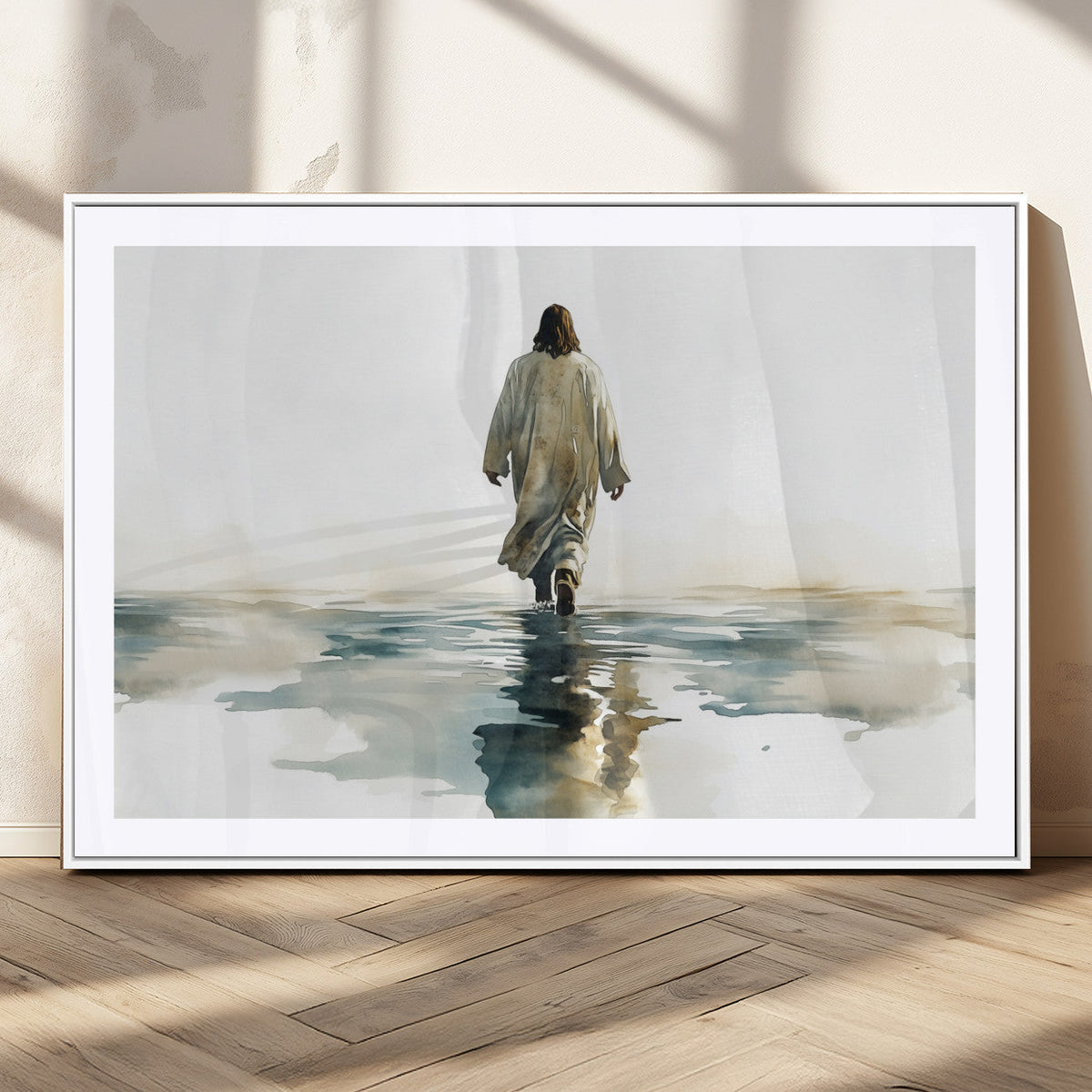 Abstract Jesus Wall Art Canvas Print, Christian Wall Art,
