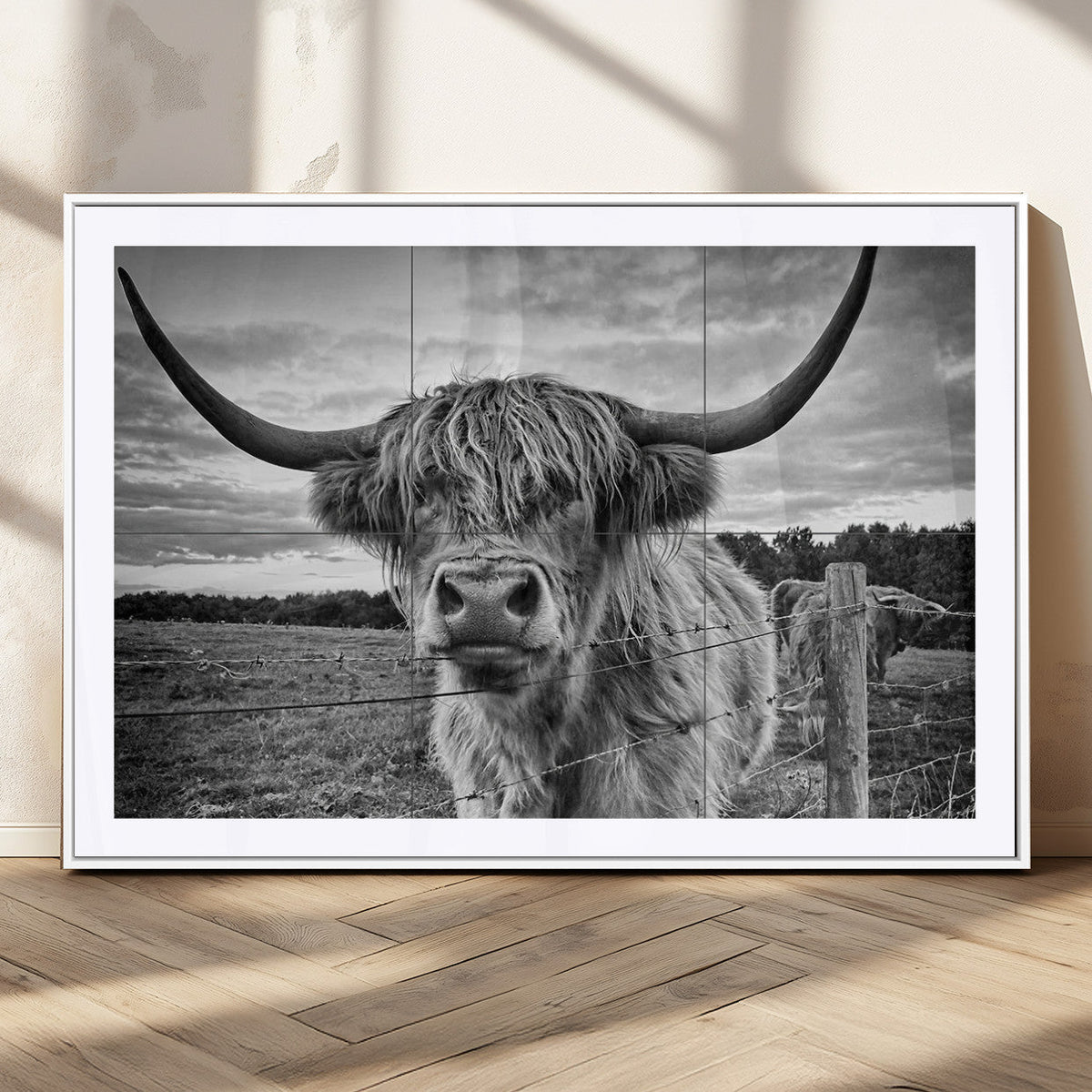 Scottish Highland Cow Wall Art Canvas Print | Ready to Hang