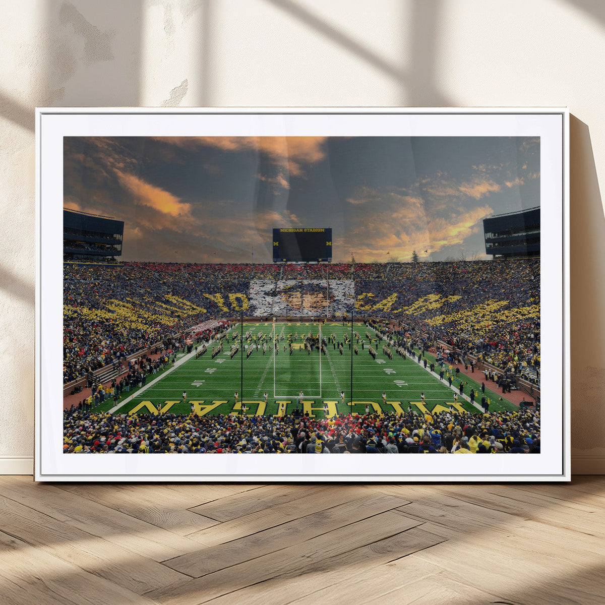 University of Michigan Wolverines Print Canvas, Football