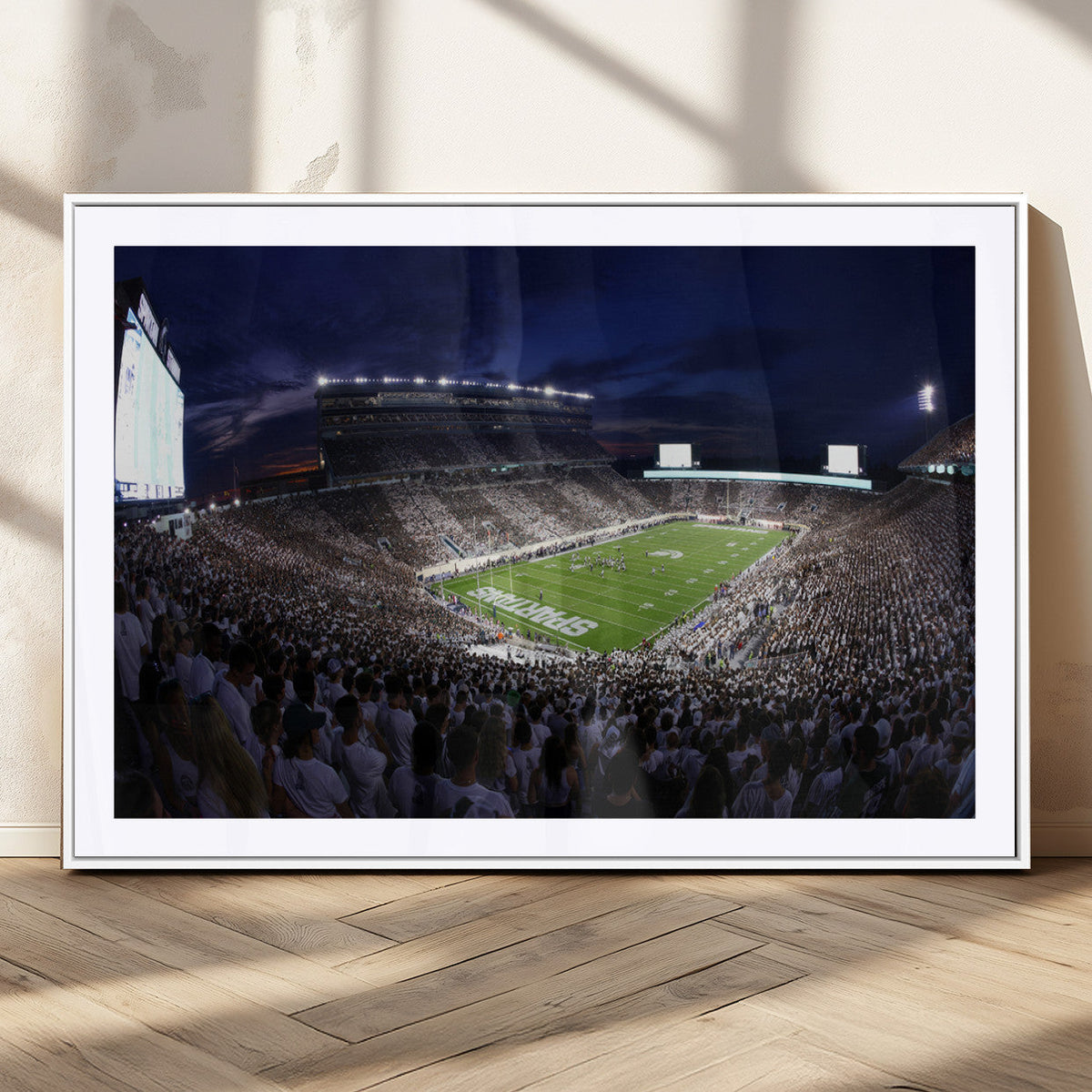 Michigan State Spartans Canvas, Framed Football Team Print -