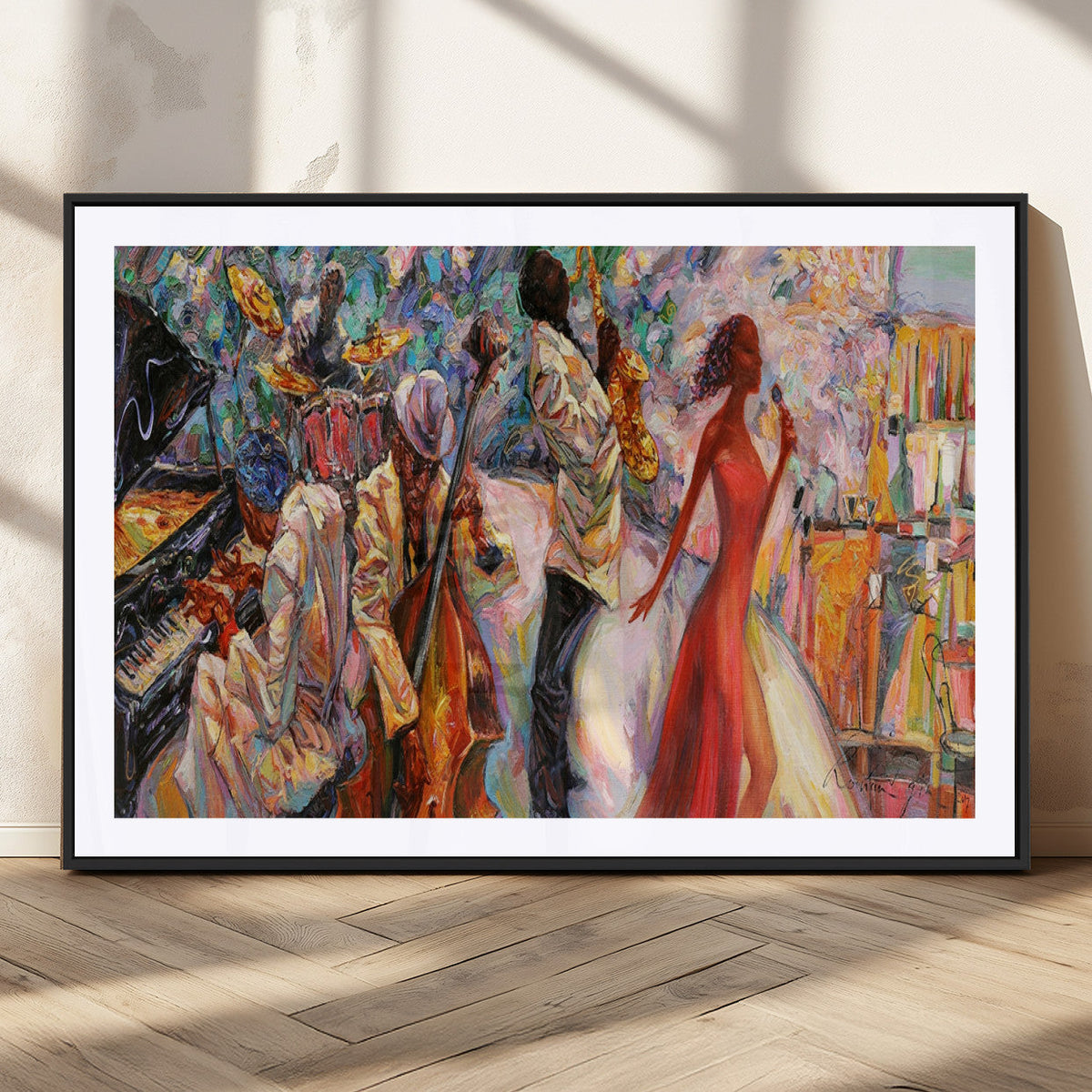 Abstract Afro American Jazz Canvas Wall Art | Music-Inspired