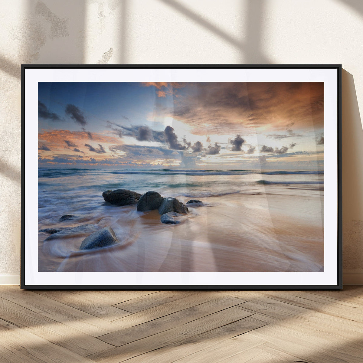 Serene Weather On The Beach Wall Art Canvas Print