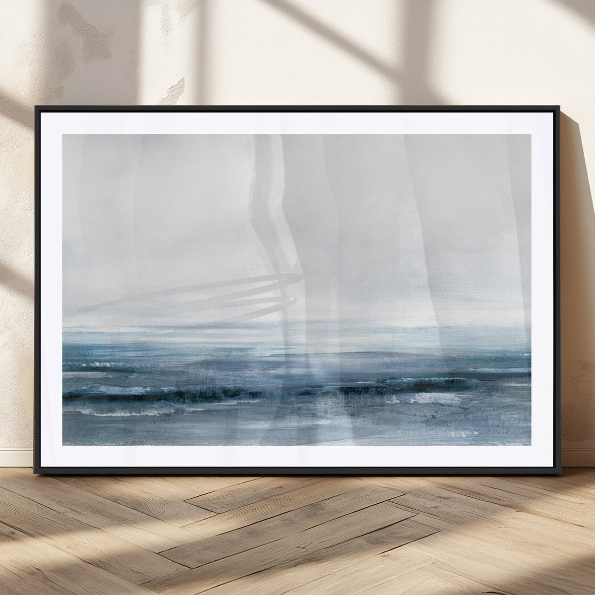 Blue Ocean Abstract Artwork Wall Art Canvas Print