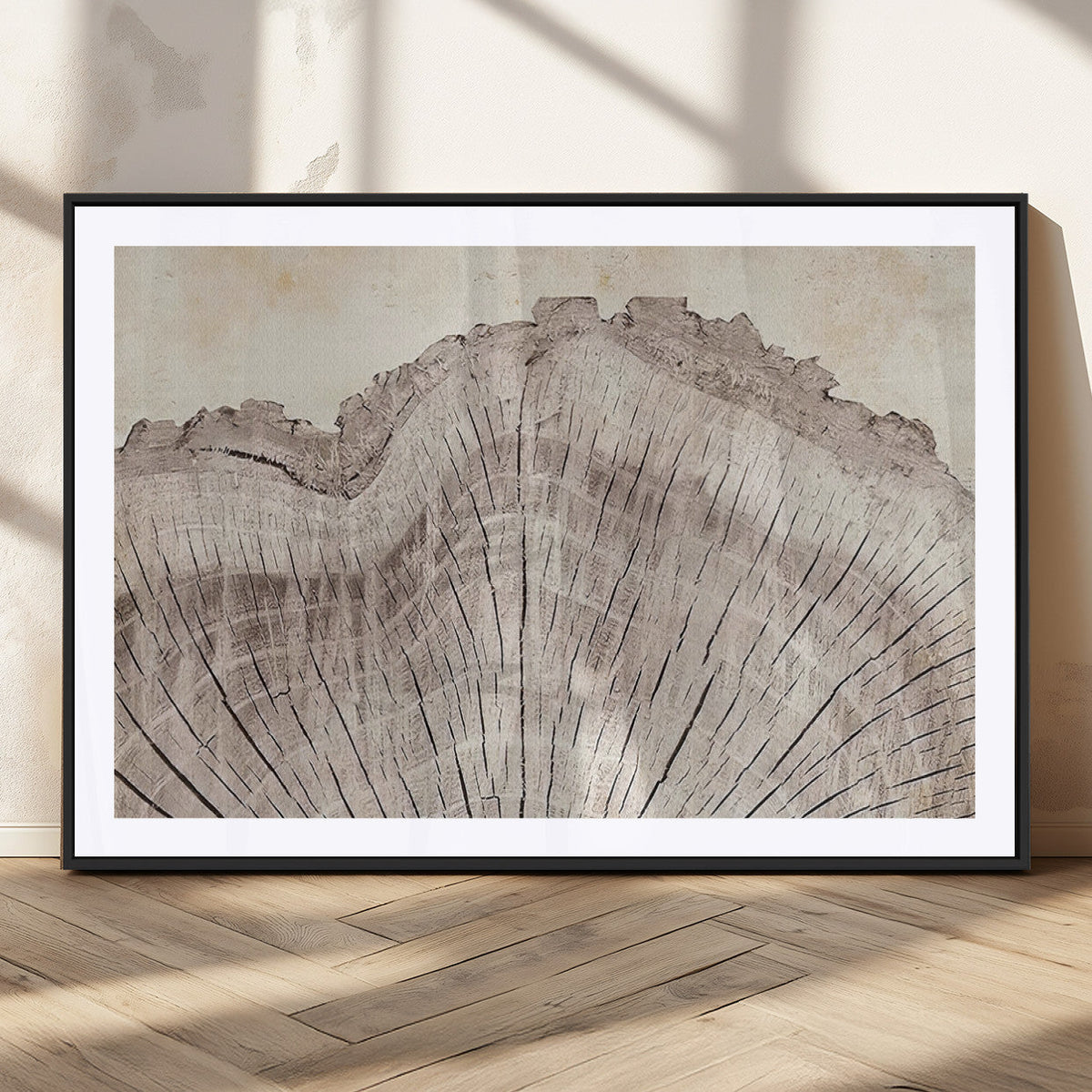 Tree Ring Wall Art Triptych, Rustic Wood Ring Canvas Print,