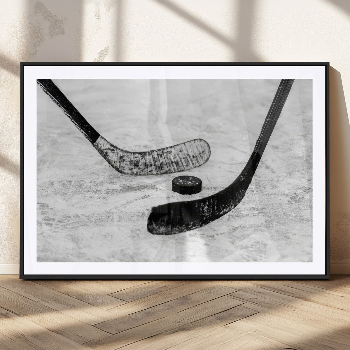 Winter Ice Hockey Sport Canvas Wall Art Print - Hockey Wall