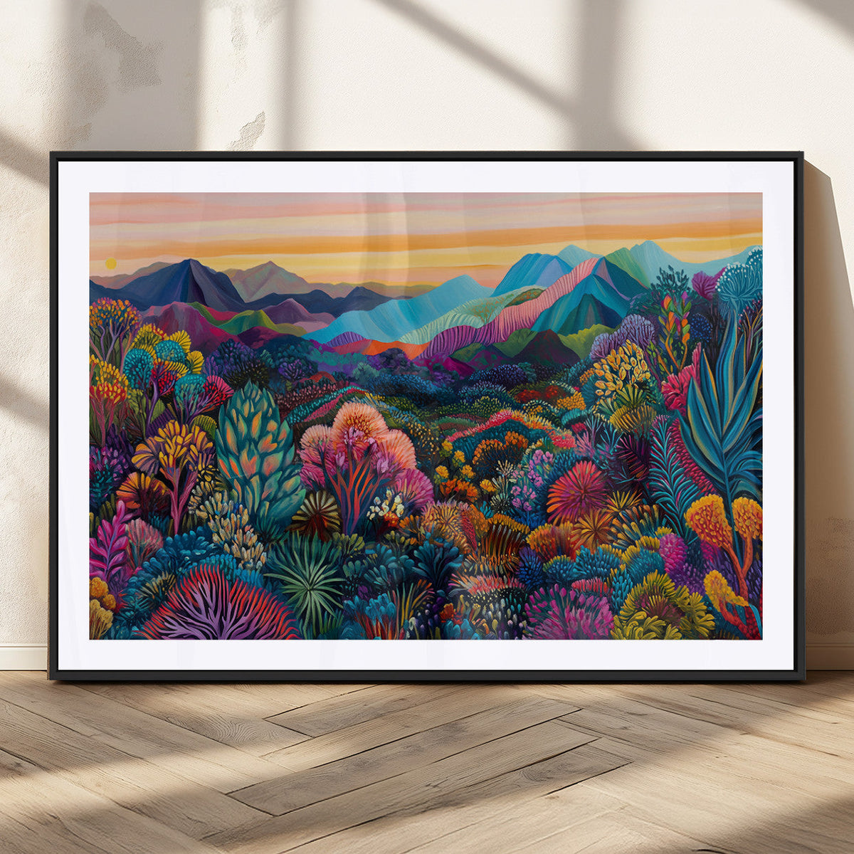 Colorful Abstract Landscape Wall Art Print Canvas - Vibrant