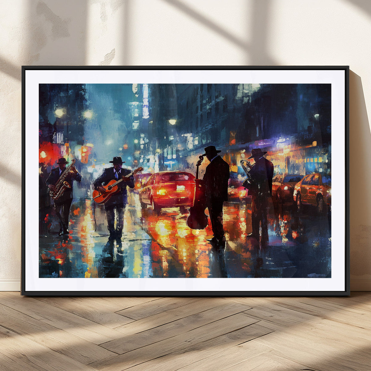African American Jazz Canvas Wall Art Print – Abstract Music