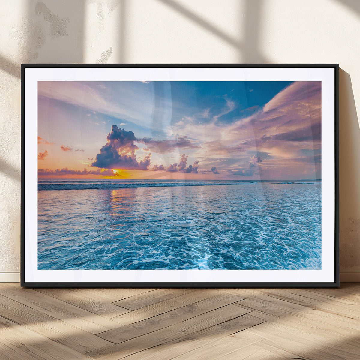 Ocean Sunset Canvas Wall Art Print – Tranquil Seascape