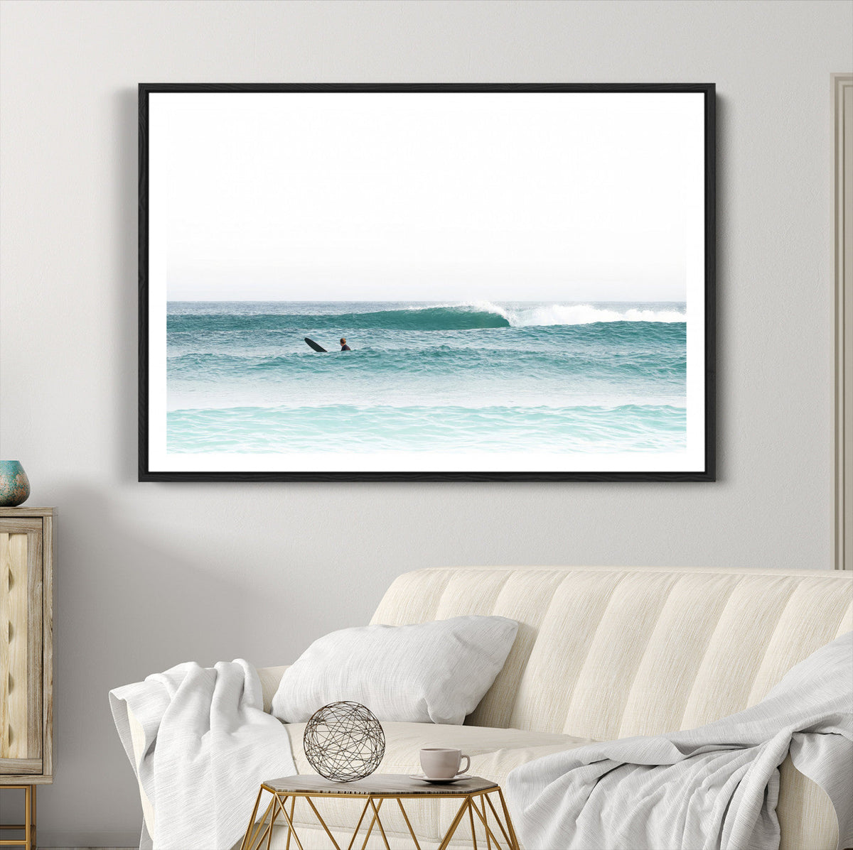 Surfing Wall Art Canvas Print – Framed Ocean Waves