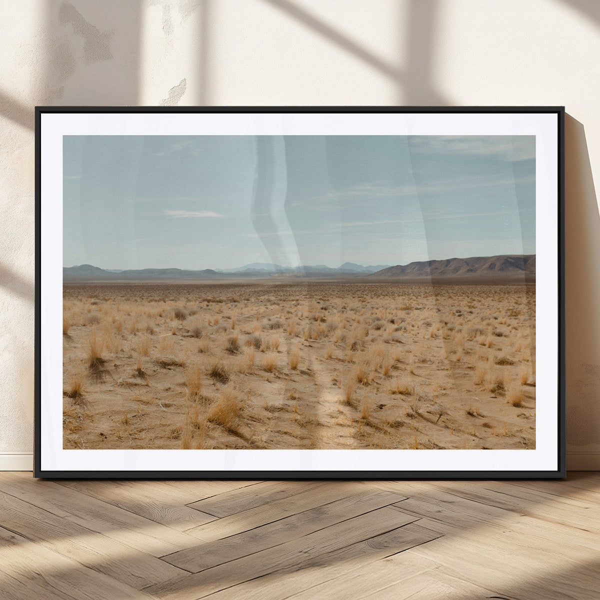 Desert Plains Wall Art Canvas Print, Golden Light Over Dry
