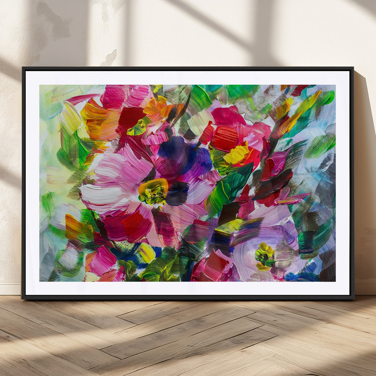 Oil Flower Abstract Canvas Print