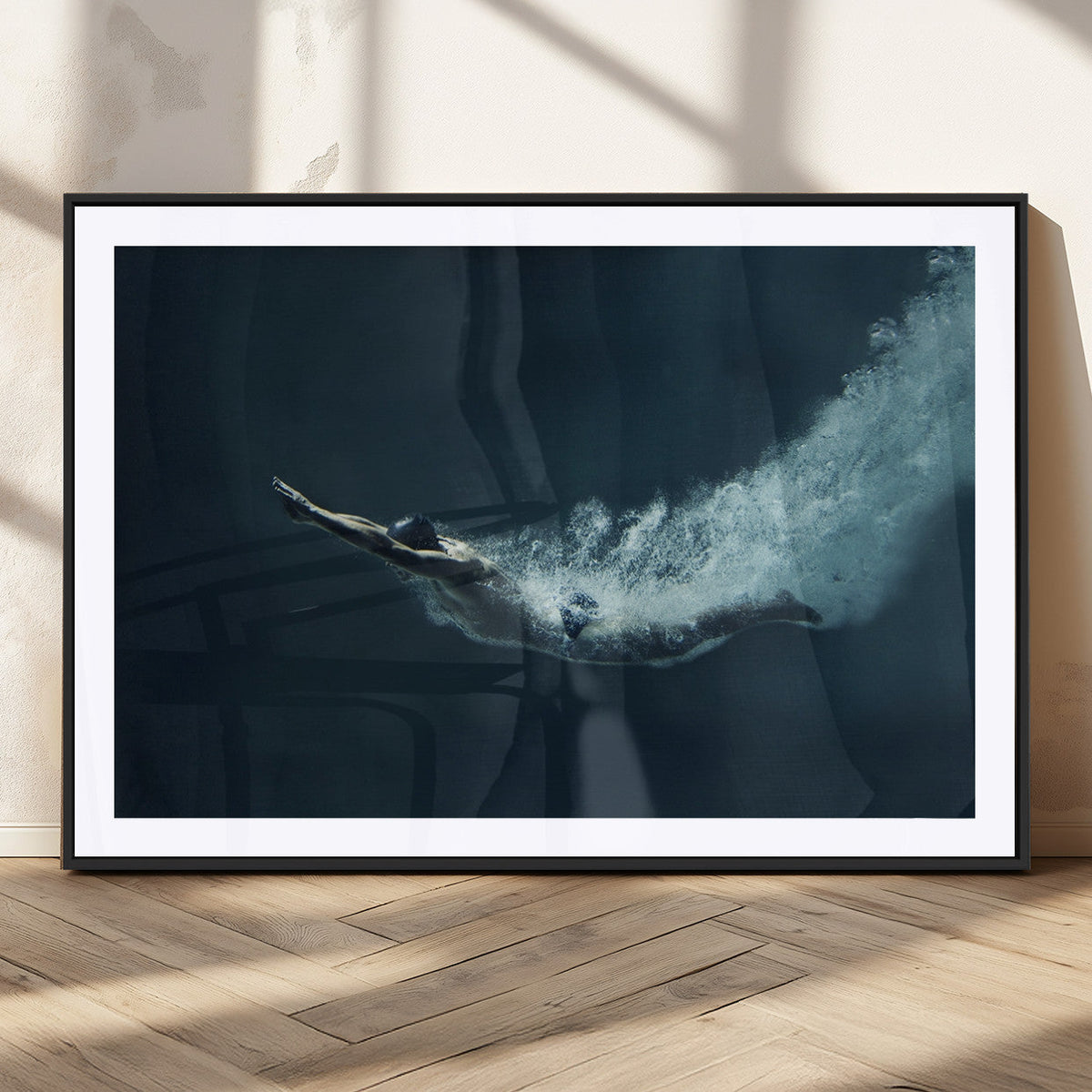 Swimmer Wall Art Canvas Print