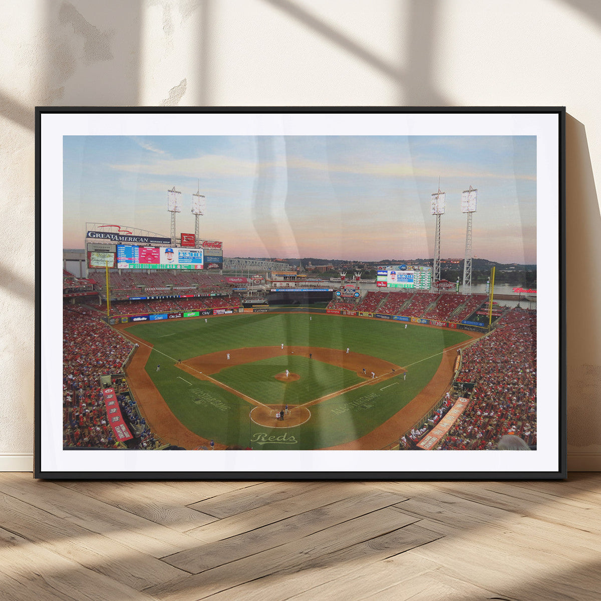 Cincinnati Reds Baseball Print Canvas- Cincinnati