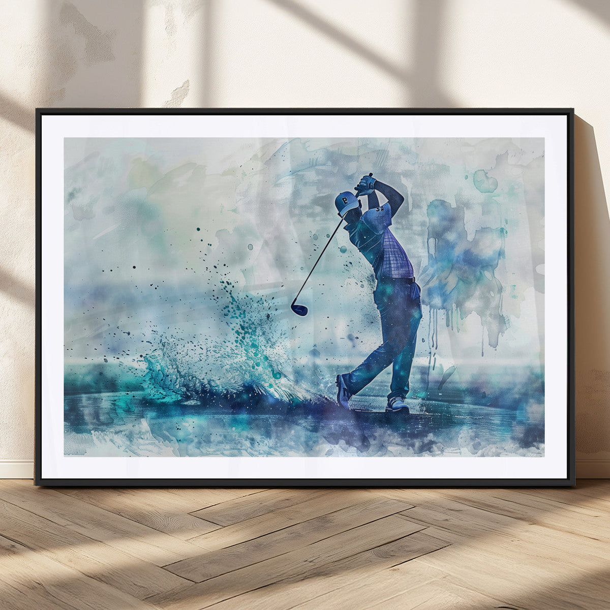 Golf Swing Wall Art Canvas Print - Sports-Inspired