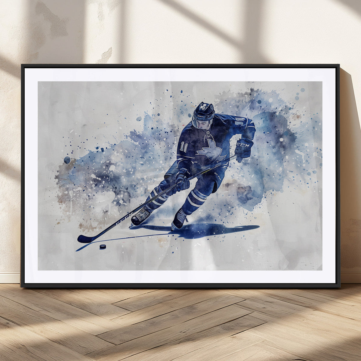 Hockey Player Wall Art Canvas Print - Sports-Inspired