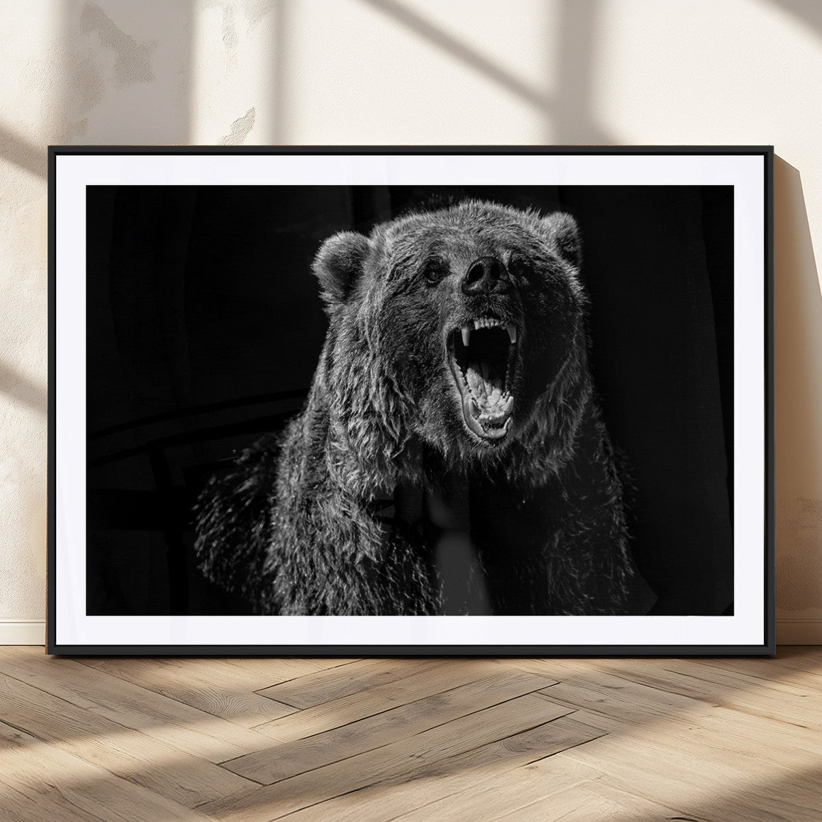 Bear Canvas Print | Wildlife Wall Art for Cabin Decor |