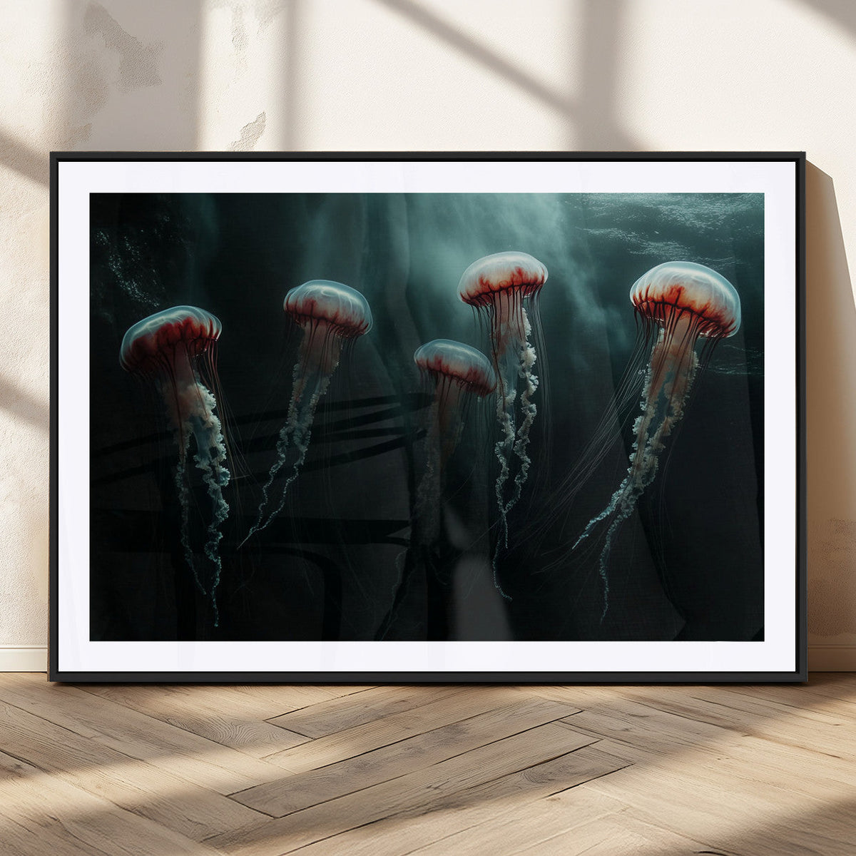 Abstract Jellyfish Wall Art Canvas Print