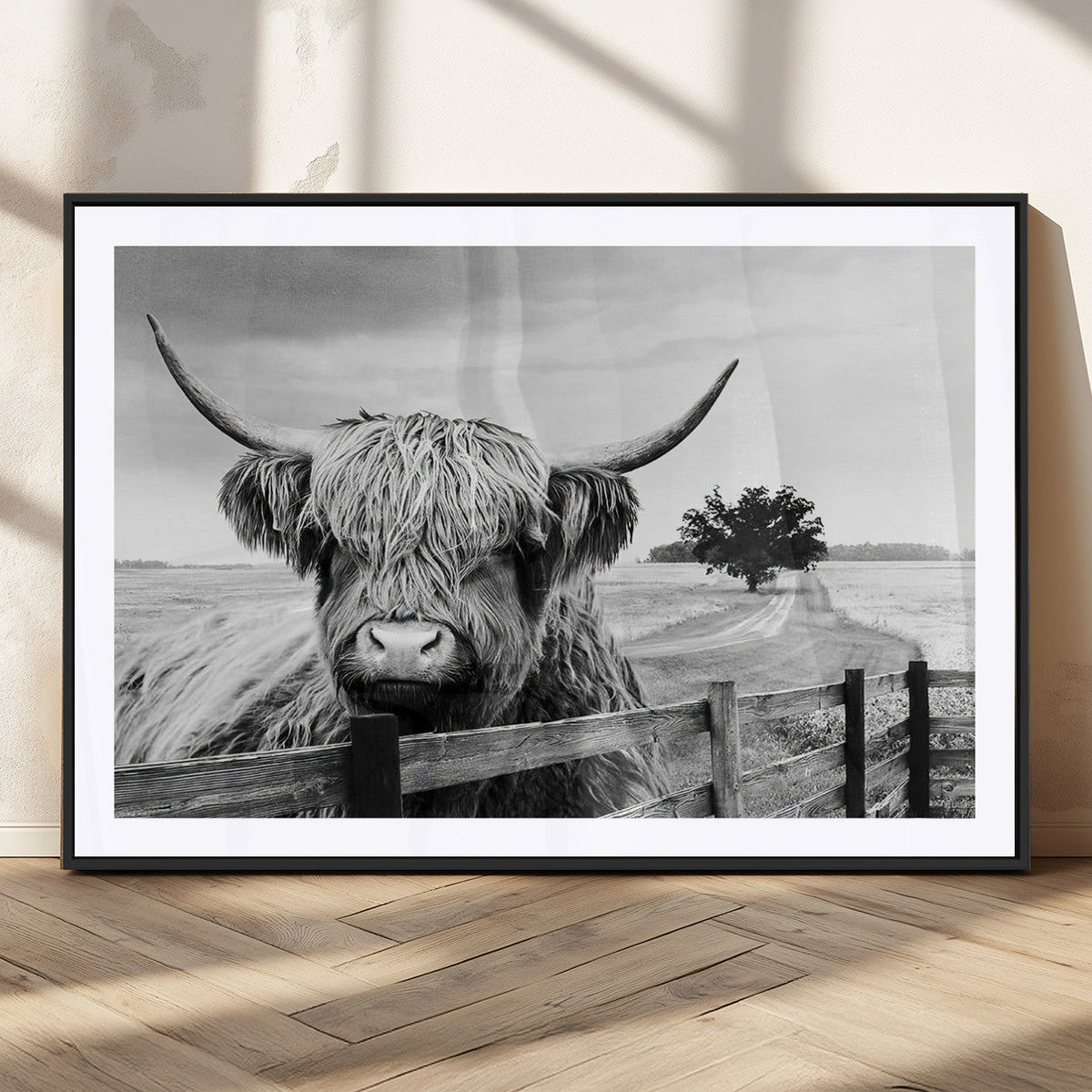 Scottish Highland Cow Wall Art | Rustic Farmhouse Décor |