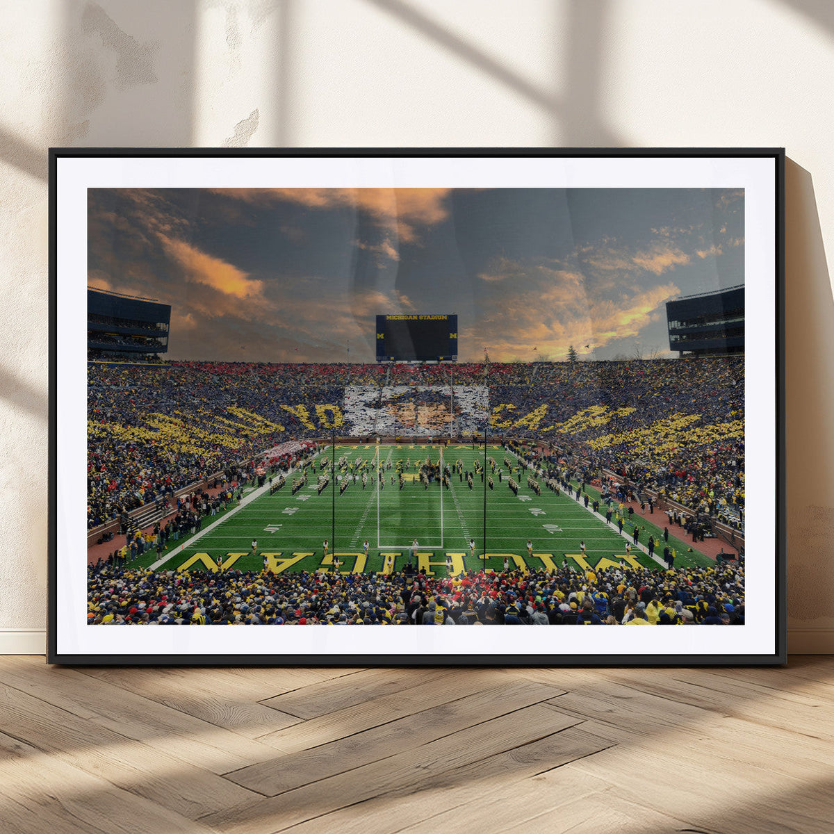 University of Michigan Wolverines Print Canvas, Football