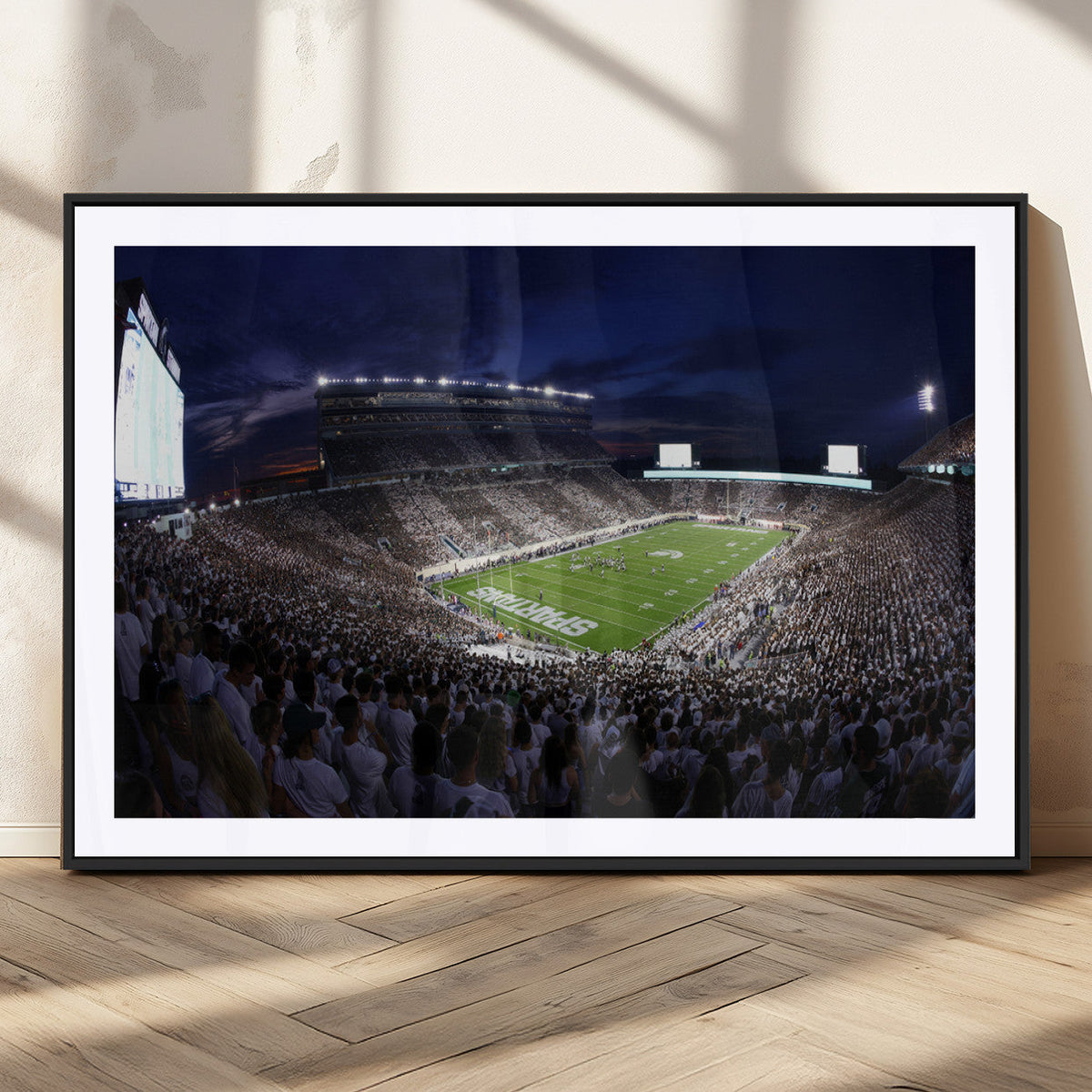 Michigan State Spartans Canvas, Framed Football Team Print -