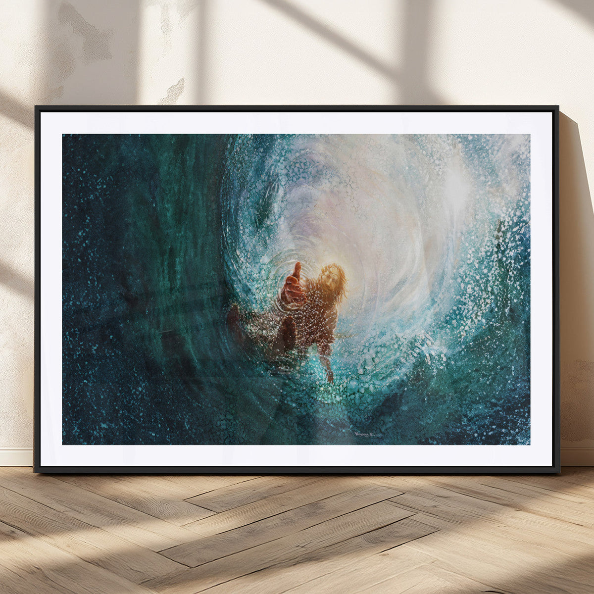 Powerful Jesus Canvas Print - Hand of Salvation,