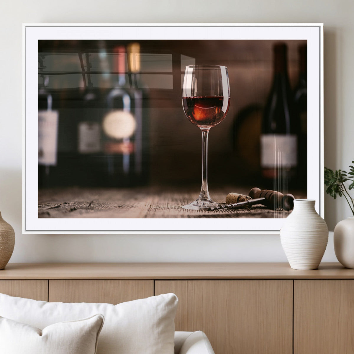 Red Wine and Bottle Canvas Print