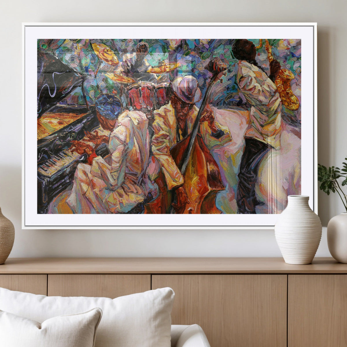 African American Jazz Art Music Abstract Wall Art Painting
