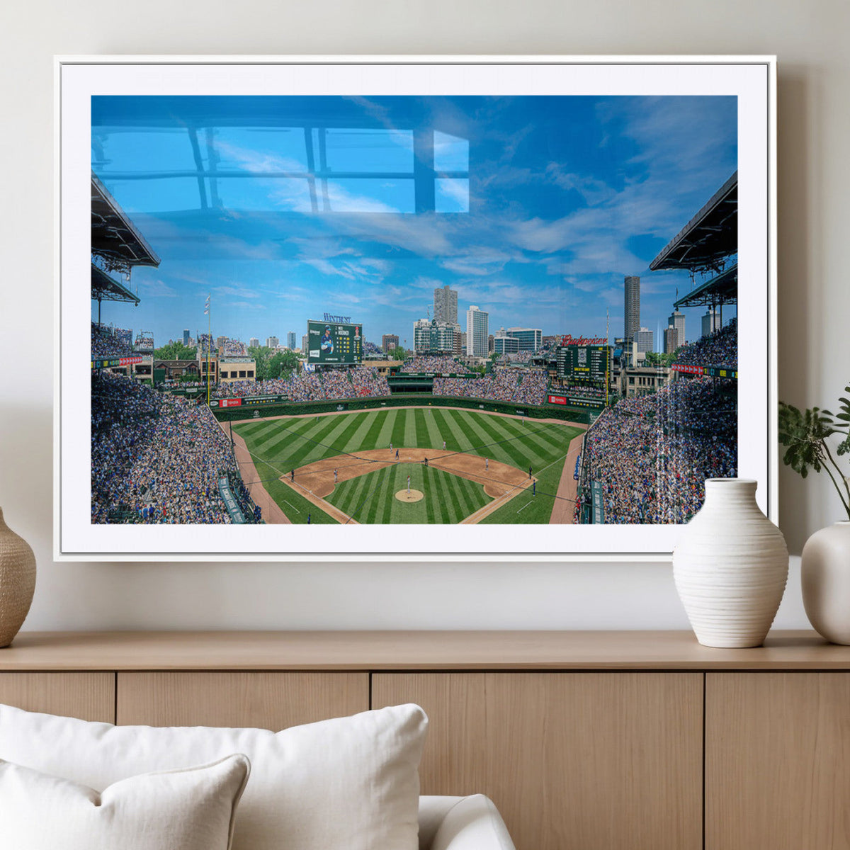 Wrigley Field Chicago Cubs Panoramic Art Multi-Piece Canvas