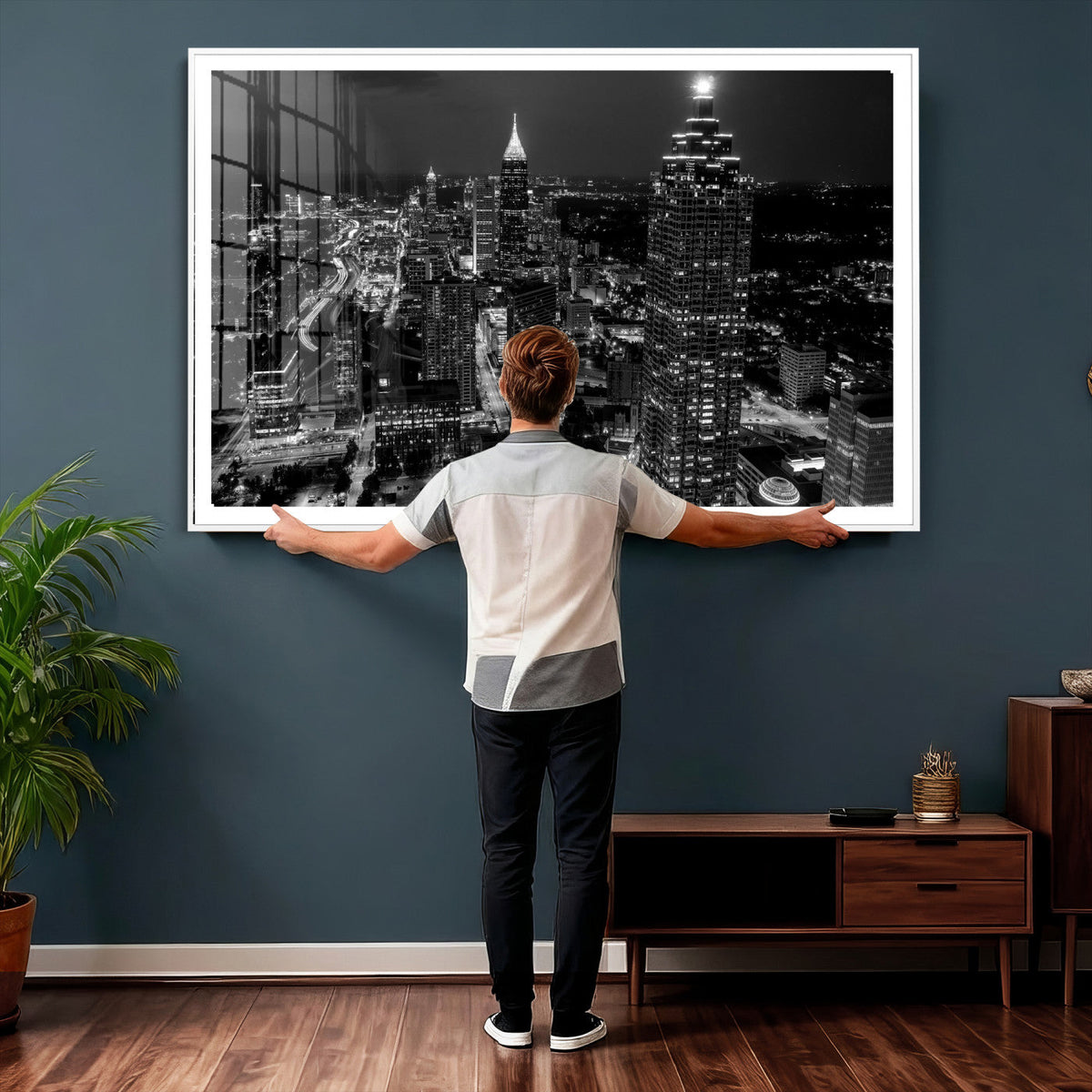 Atlanta Skyline Wall Art Canvas Print, Atlanta Downtown