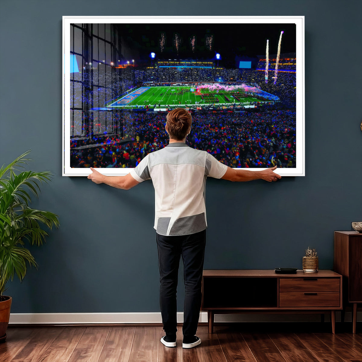 Ole Miss Rebels Vaught Hemingway Stadium Wall Art Canvas